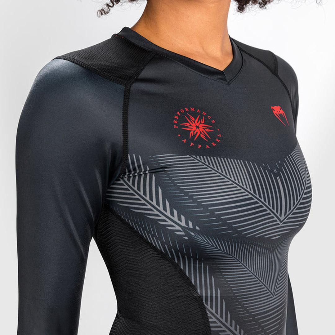 Venum Phantom Rashguard Long Sleeves - For Women - Black/Red