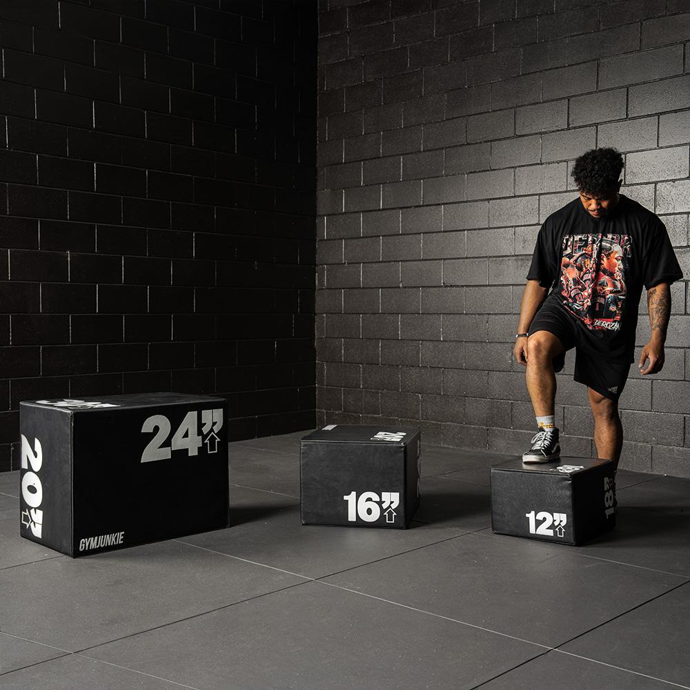 3 IN 1 SOFT PLYO JUMP BOX - 18" X 16" X 12"