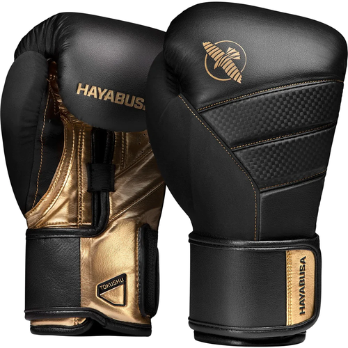 Hayabusa T3 Boxing Gloves | Black/Gold