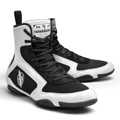 Hayabusa Pro Boxing Shoes | White/Black