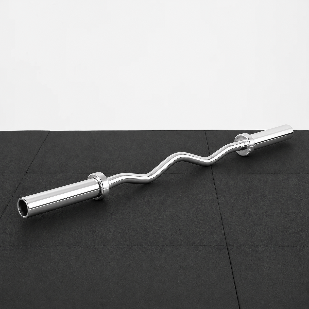 PRODIGY Olympic EZ Curl Barbell with Chrome Sleeves