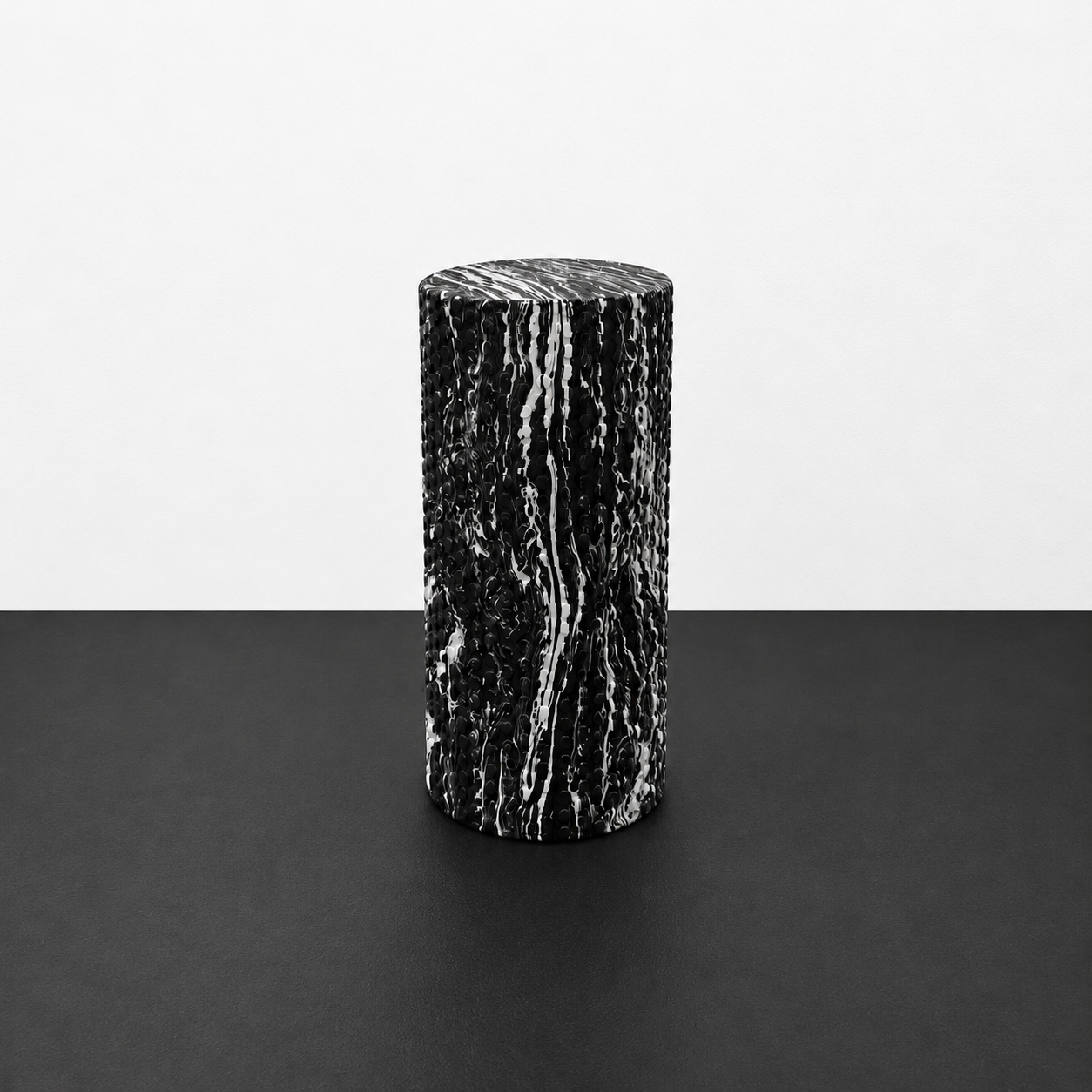 Foam Roller- Black & White Marble