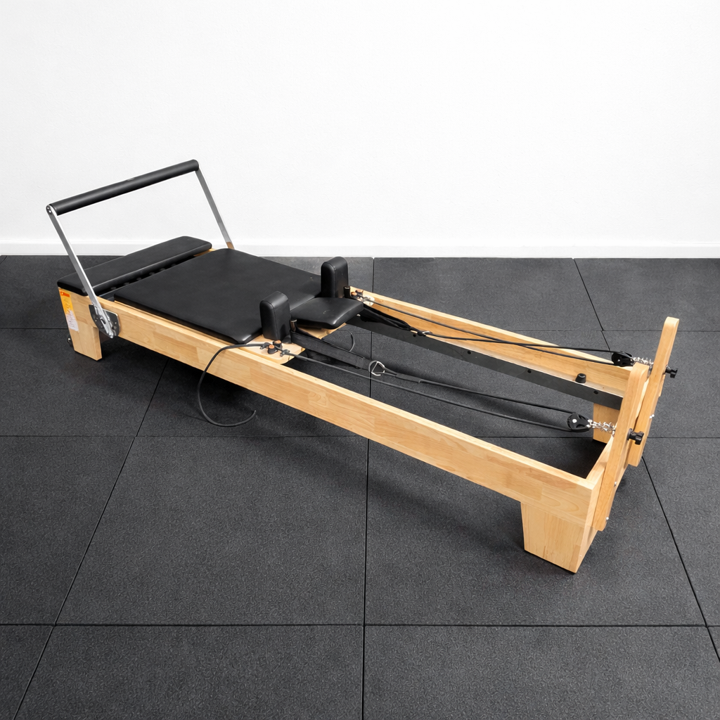 Classic Wooden Pilates Reformer – Studio Style Design, Smooth Resistance