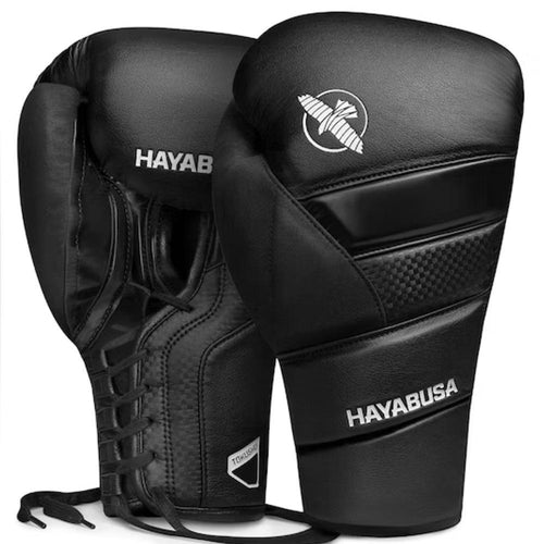 Hayabusa T3 Lace Up Boxing Gloves | Black