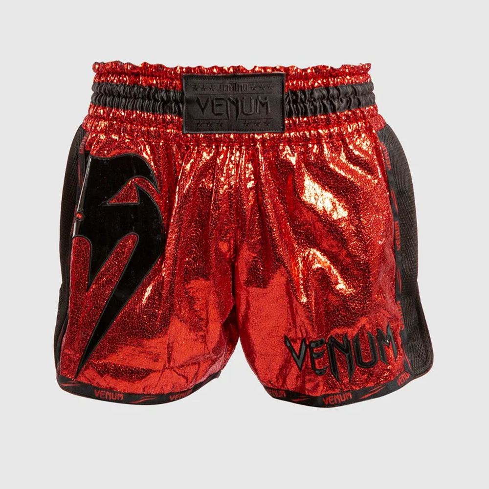 Venum Foil Muay Thai Shorts red/Black Gym Junkie NZ