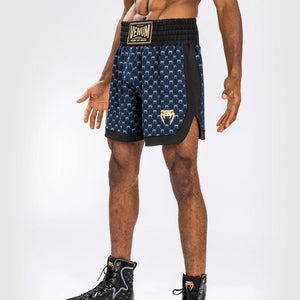 Venum Monogram Boxing Short - Black/Navy Blue