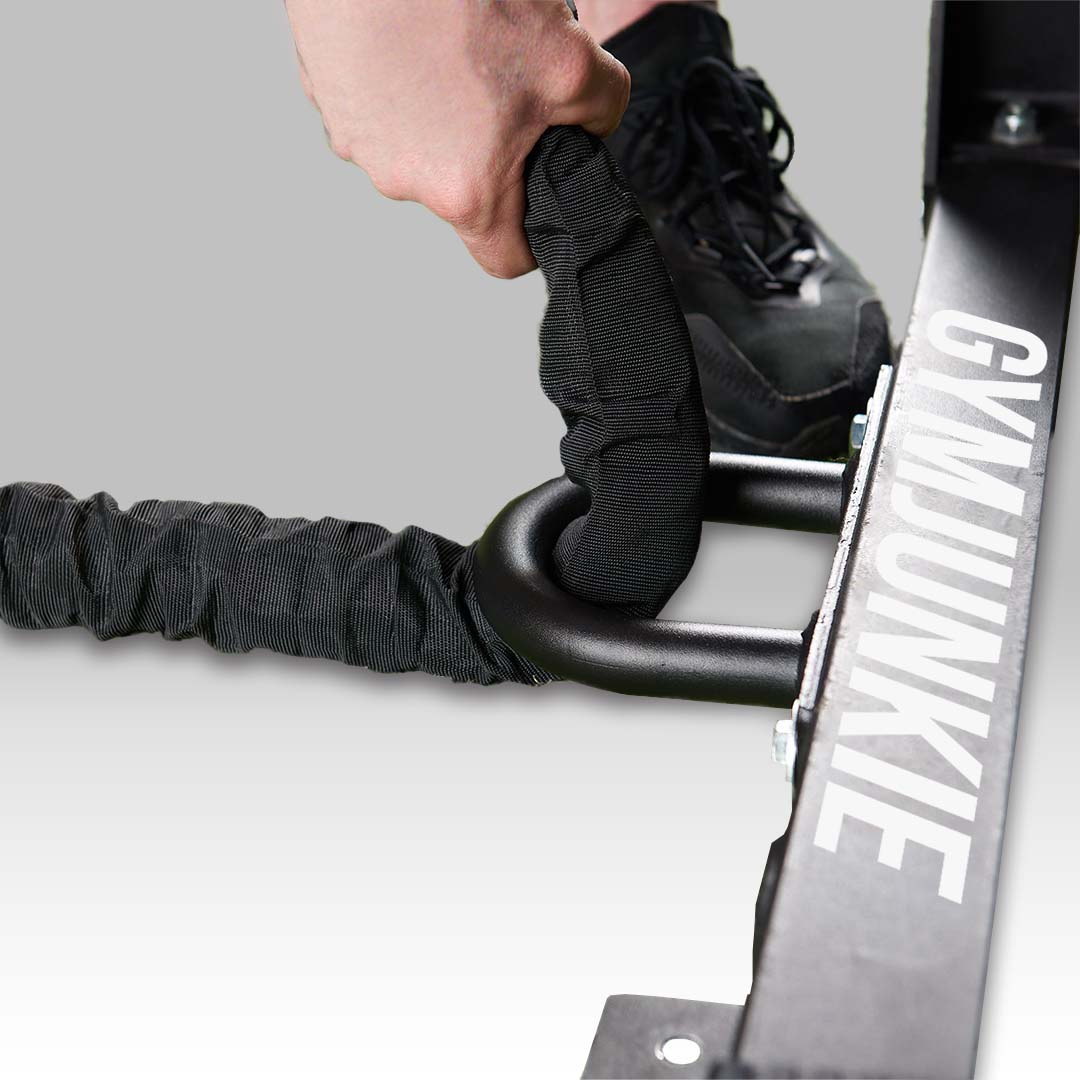 Battel Rope With Rack Power Rack - Battle Rope Anchor | Gym Junkie NZ